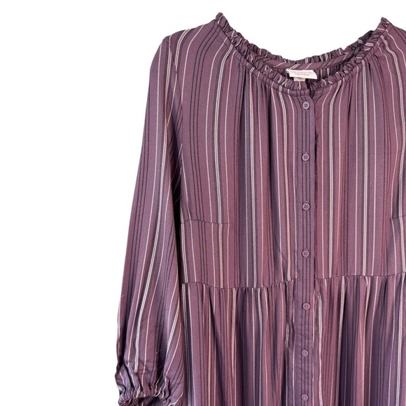 NEW Ingrid + Isabel Maternity Purple Striped Midi Maxi Dress X-Large - Picture 6 of 7